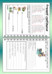 English Worksheet: present continuous 