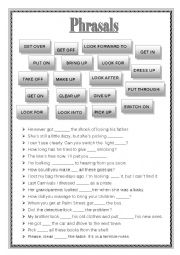 English Worksheet: Phrasals