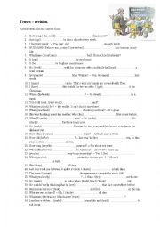 English Worksheet: Revision of tenses