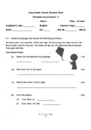 English Worksheet: English Grammar