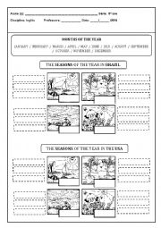 English Worksheet: Months and seasons