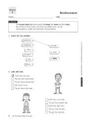 English Worksheet: Body Parts