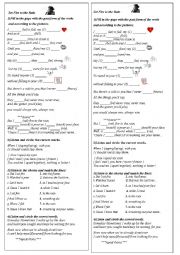 English Worksheet: set fire to the rain