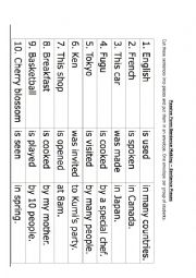 English Worksheet: Passive Form Making Activity