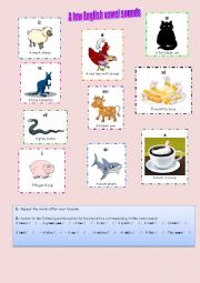 English Worksheet: A few English vowel sounds