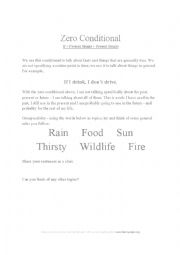 English Worksheet: Zero Conditional classroom activity