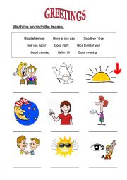 English Worksheet: Greetings