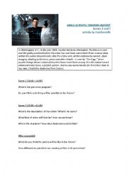 English Worksheet: Video Activity - Minority Report