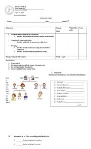 English Worksheet: Family members and demonstratives