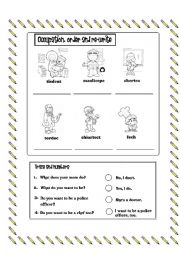 English Worksheet: Ocupations 