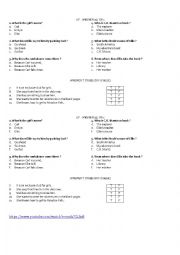 English Worksheet: LISTENING TO PRACTICE PRESENT SIMPLE BASED ON A VIDEO ACTIVITY