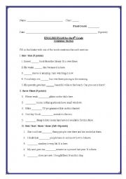 English Worksheet: testing knoeledge