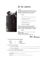 English Worksheet: In the shadows