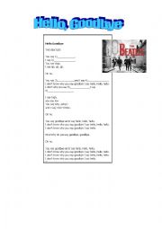 English Worksheet: Song: Hello, Goodbye by the Beatles