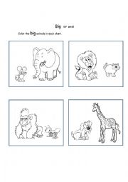 English Worksheet: Big or small