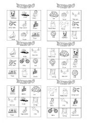 English Worksheet: Toys bingo 2
