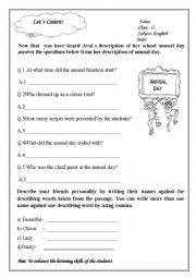 English Worksheet: Great listening activity