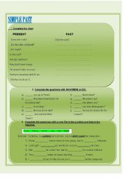 English Worksheet: Simple Past