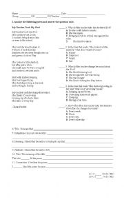 English Worksheet: Poetry Test