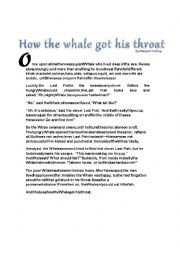 How The Whale Got His Throat Story