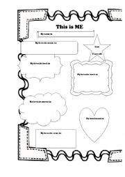 English Worksheet: Everything about me