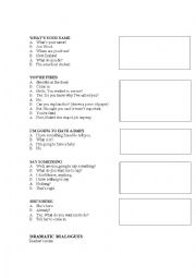 English Worksheet: dramatic dialogue