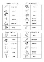 English Worksheet: Shopping list 3