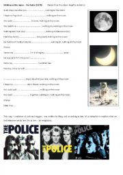 English Worksheet: walking on the moon