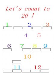 Numbers from 1 to 20