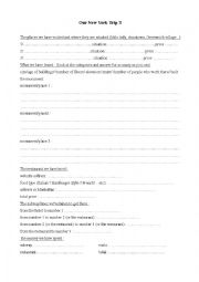 English Worksheet: webquest: a day in New York intermediate level