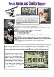 English Worksheet: Social Issues, Charity, Fundraising Part 1