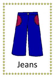 English Worksheet: clothes flashcards