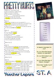 English Worksheet: Beyonce - Pretty Hurts