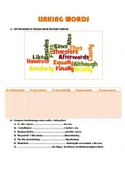 English Worksheet: Liking words activity