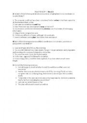 English Worksheet: Coordinators and subordinators.