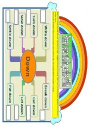 English Worksheet: Phrasal verbs with the particle DOWN