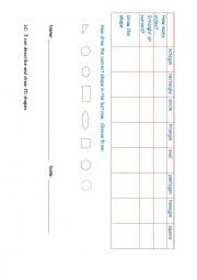 English Worksheet: 2D shapes properties