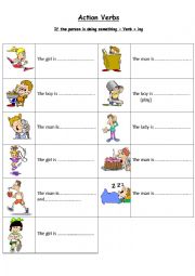 Action verb worksheet