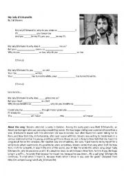 English Worksheet: My lady dArbanville by Cat Stevens