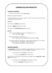 English Worksheet: Comparatives and Superlatives EXPLANATION