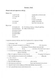 English Worksheet: phrasal verbs