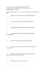 American english-SAMPLE QUIZ 3