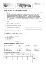 English Worksheet: 1st term 6th test