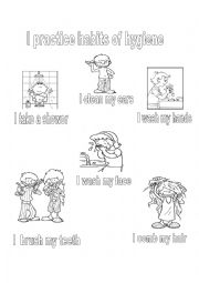 English Worksheet: Habits of hygiene