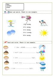 English Worksheet: weather conditions