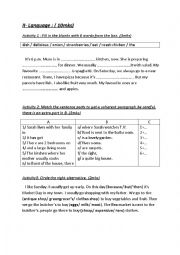 English Worksheet: activities for beginners