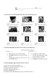 English Worksheet: Past Simple - was/were 