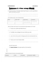 English Worksheet: Lesson 2 :The step Mum