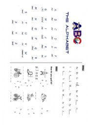 English Worksheet: The alphabet