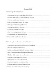 English Worksheet:  passive voice